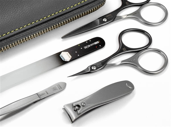 6pcs Mens Grooming Tools Kit German FINOX22 Titanium Steel: Self-Sharpening  Mustache and Beard Scissors