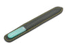 SUNgienic Genuine Patented Czech Crystal Glass Manicure Pedicure Nail File with Green Handle in Suede