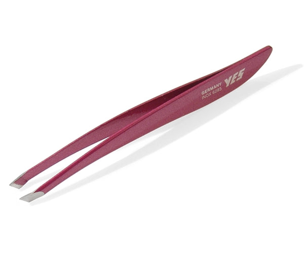 'Yes' Red Coated Stainless Steel Slanted Tweezers by Erbe, Germany