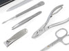 TopInox® "CAPRI XL" - 7 pcs Matte Stainless Steel Manicure Set by Niegeloh, Germany