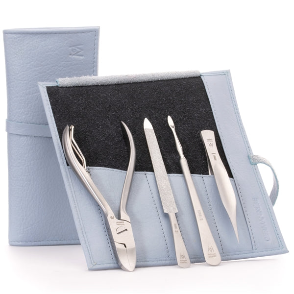 GERMANIKURE - 4pc Manicure Set in Leather Case - FINOX® Stainless