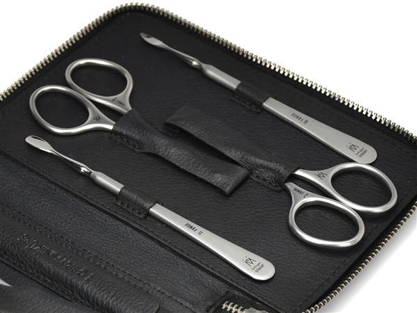 8-Piece Manicure Set with Black Leather Case FINOX® – Zamberg Com