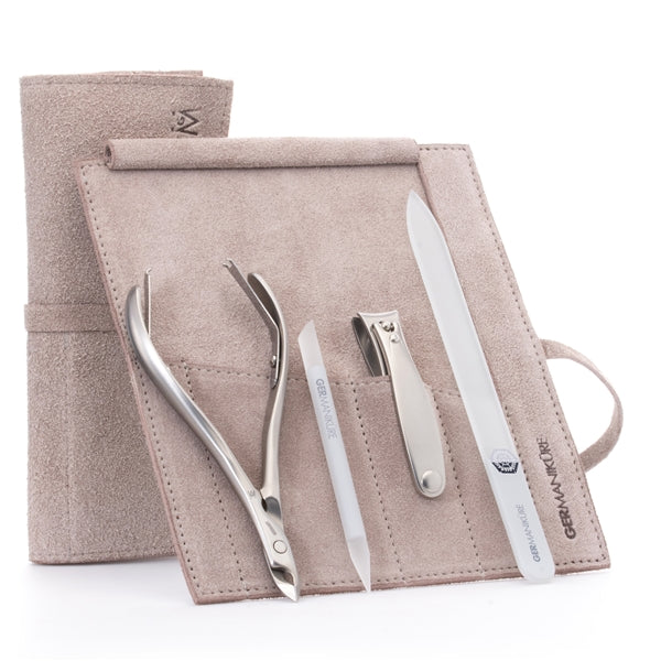 GERMANIKURE 4pc Manicure Set in Suede Case - FINOX® Stainless