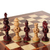 Handmade Large Sandalwood/Bud Rosewood Chess Pieces by Giglio Asla, Italy