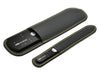 2pcs Genuine Patented Czech Crystal Glass Nail File Set, Pedicure Bar and Nail File in Leather