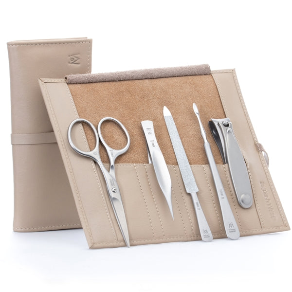 GERMANIKURE 5pc Men's Manicure Set - FINOX® Surgical Steel: Beard