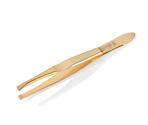 Gold Plated Straight Tweezers 8cm by Niegeloh, Germany