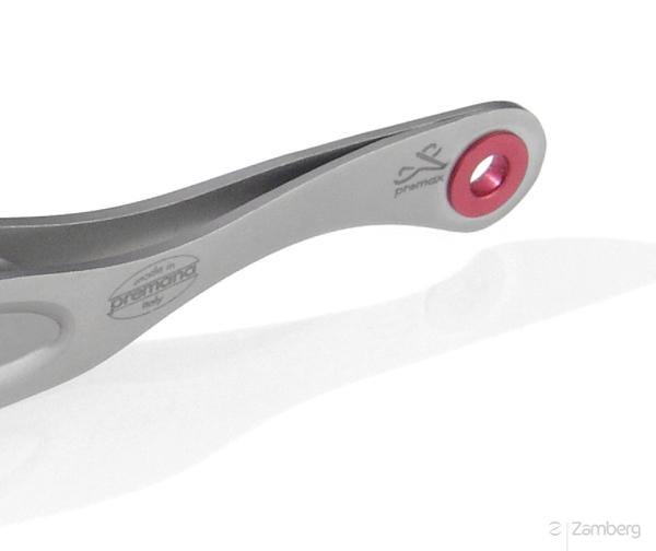 "Antares" - Ring Lock System® Stainless Steel 9cm Ergonomic Slanted Tweezers by Premax®, Italy