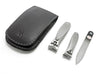 3pcs Travel Manicure Set German FINOX® Surgical Stainless Steel: Fingernail Clipper, Toenail Clipper, and Glass Nail File