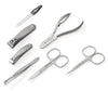 TopInox® "HAVANNA XL" - 7 pcs Matte Stainless Steel Manicure Set by Niegeloh, Germany